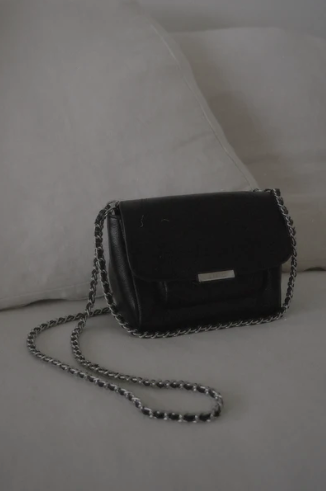 Chain_Silver Leather Bag