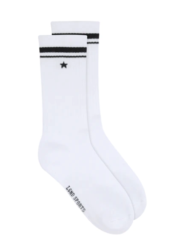 Star Socks_Crew Long White