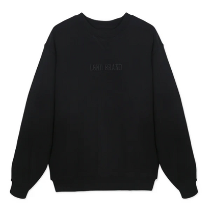 BLACK CREWNECK LGND BRAND