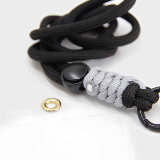 STRAP CUERDA NUDO AJUSTABLE LISO NEGRO