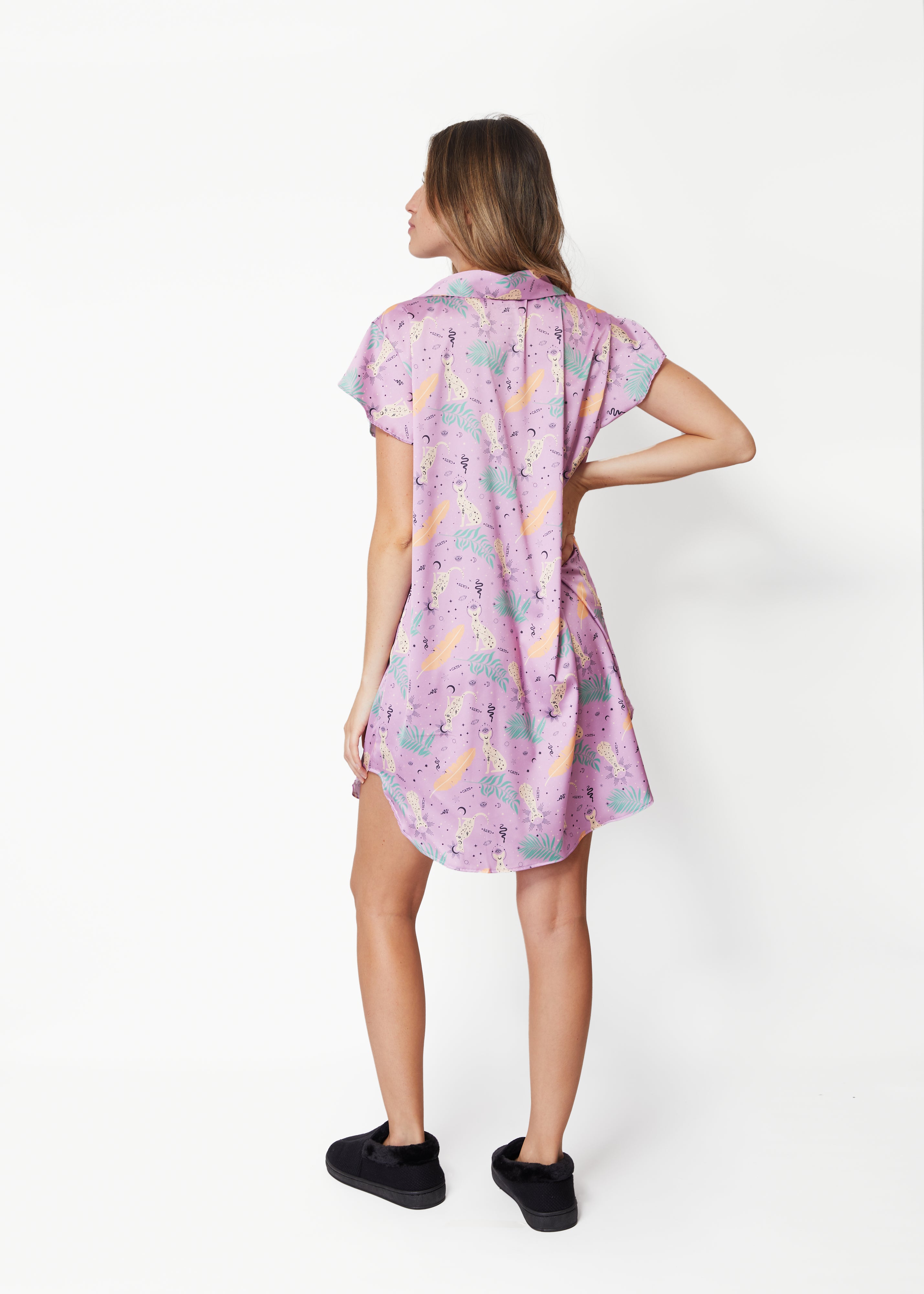CAMISOLA SIAMES FELINO TROPICAL MALVA