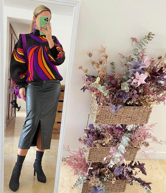 Sweater Antonia Multicolor Negro