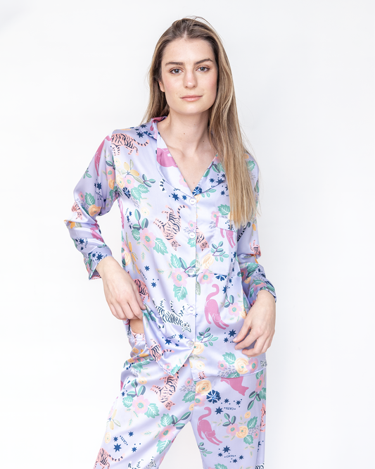 PIJAMA BOMBAY FLOWER POWER CELESTE