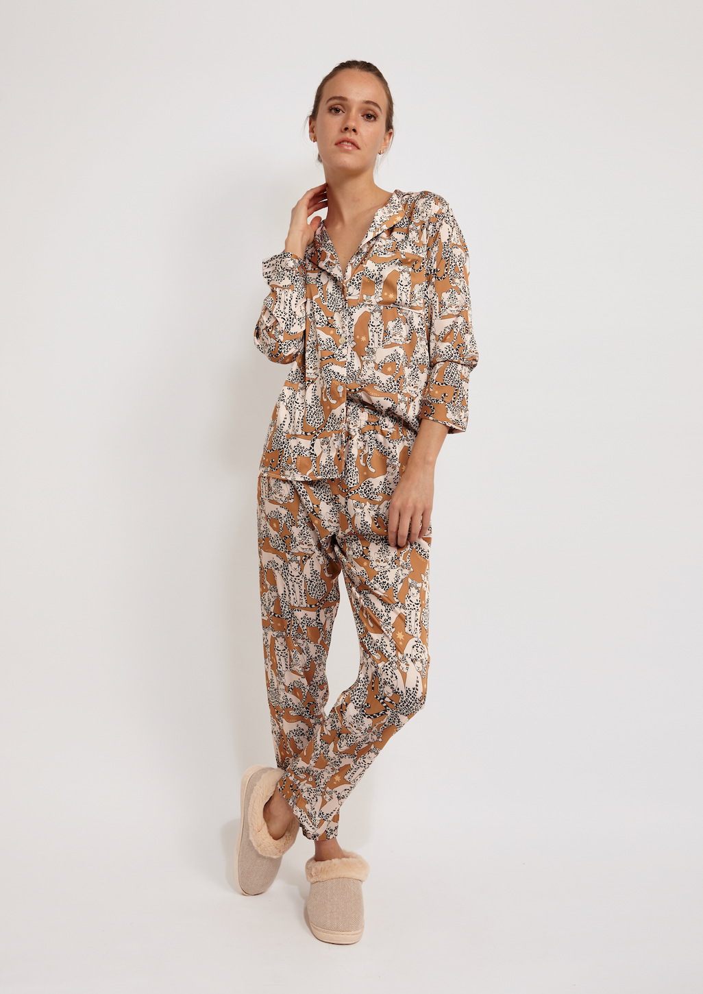 PIJAMA BOMBAY LEOPARDOS CAMEL
